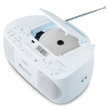 Radio CD K7 - MEDION - FM - 2x3W RMS - Bleu