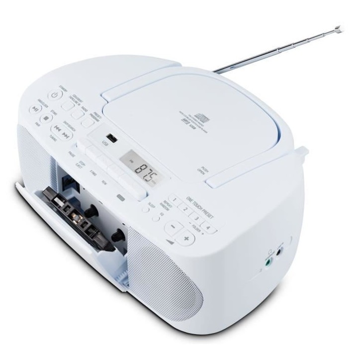 Radio CD K7 - MEDION - FM - 2x3W RMS - Bleu Radio CD K7 - MEDION - FM - 2x3W RMS - Bleu