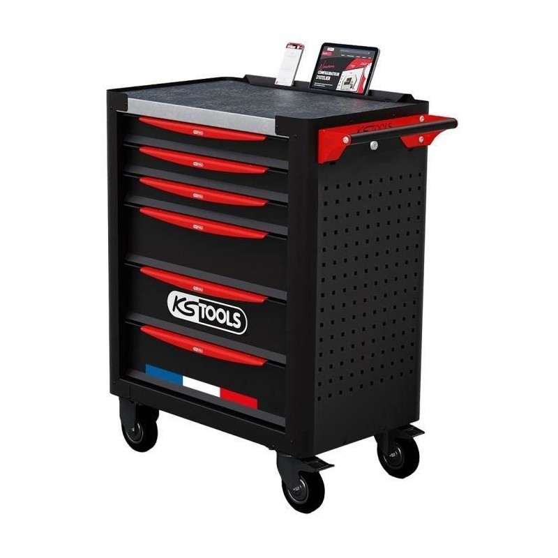 Servante d'atelier - Equipée - 6 tiroirs - KS Tools - 824.6134F - Noi