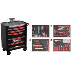 Servante d'atelier - Equipée - 6 tiroirs - KS Tools - 824.6536F - Noi