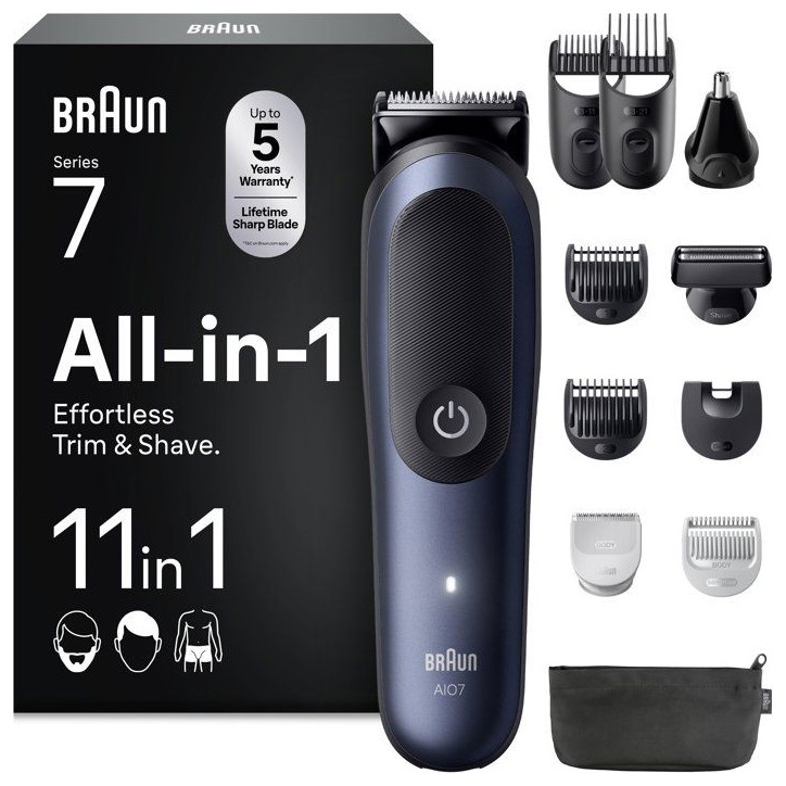 Tondeuse multi-usage - BRAUN - MGK7540 - 120 min - Étanche - Noir Tondeuse multi-usage - BRAUN - MGK7540 - 120 min - Étanche - Noir