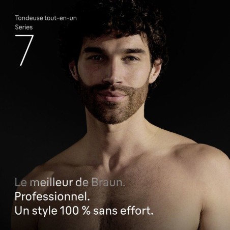 Tondeuse multi-usage - BRAUN - MGK7540 - 120 min - Étanche - Noir
