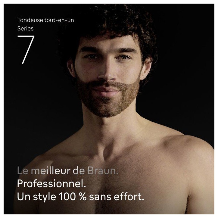 Tondeuse multi-usage - BRAUN - MGK7540 - 120 min - Étanche - Noir Tondeuse multi-usage - BRAUN - MGK7540 - 120 min - Étanche - Noir