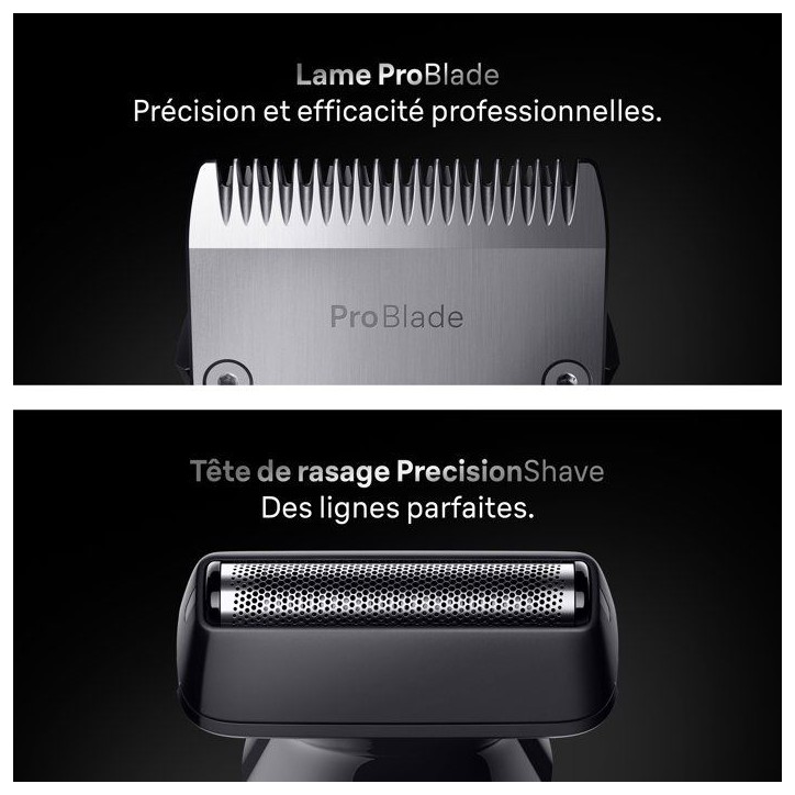Tondeuse multi-usage - BRAUN - MGK7540 - 120 min - Étanche - Noir Tondeuse multi-usage - BRAUN - MGK7540 - 120 min - Étanche - Noir