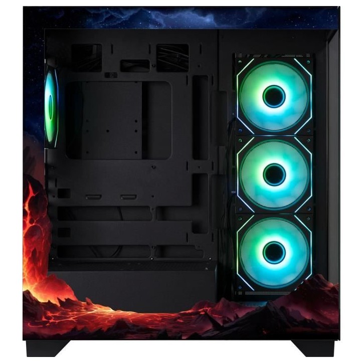 Boîtier PC sans alimentation - BITFENIX - CETO Premium Volcano - Moyen tour - Format ATX - 4x120mm A-RGB - Noir Boîtier PC sans alimentation - BITFENIX - CETO Premium Volcano - Moyen tour - Format ATX - 4x120mm A-RGB - Noir