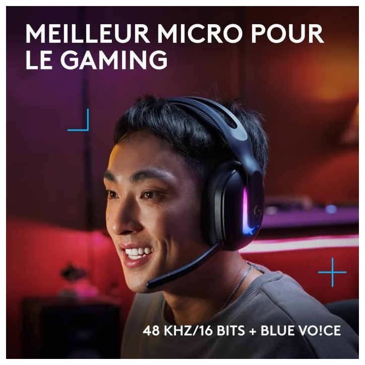 Casque gamer - sans fil - Logitech G - G522 - Lightspeed - Noir Casque gamer - sans fil - Logitech G - G522 - Lightspeed - Noir