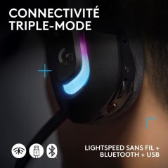 Casque gamer - sans fil - Logitech G - G522 - Lightspeed - Noir