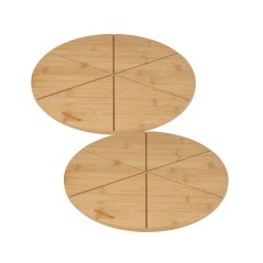 Ensemble de 2 Planches a pizza avec rainures de coupe - FACKELMANN -