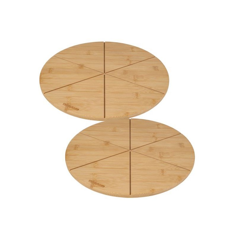 Ensemble de 2 Planches a pizza avec rainures de coupe - FACKELMANN -