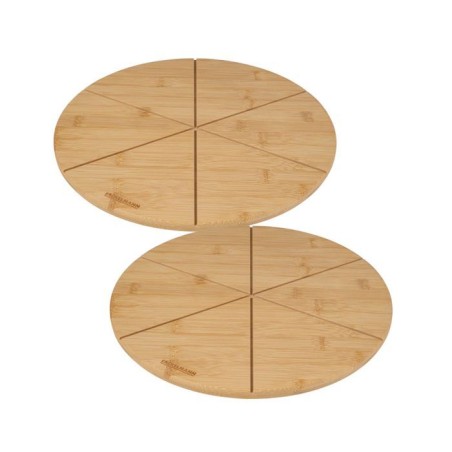 Ensemble de 2 Planches a pizza avec rainures de coupe - FACKELMANN -