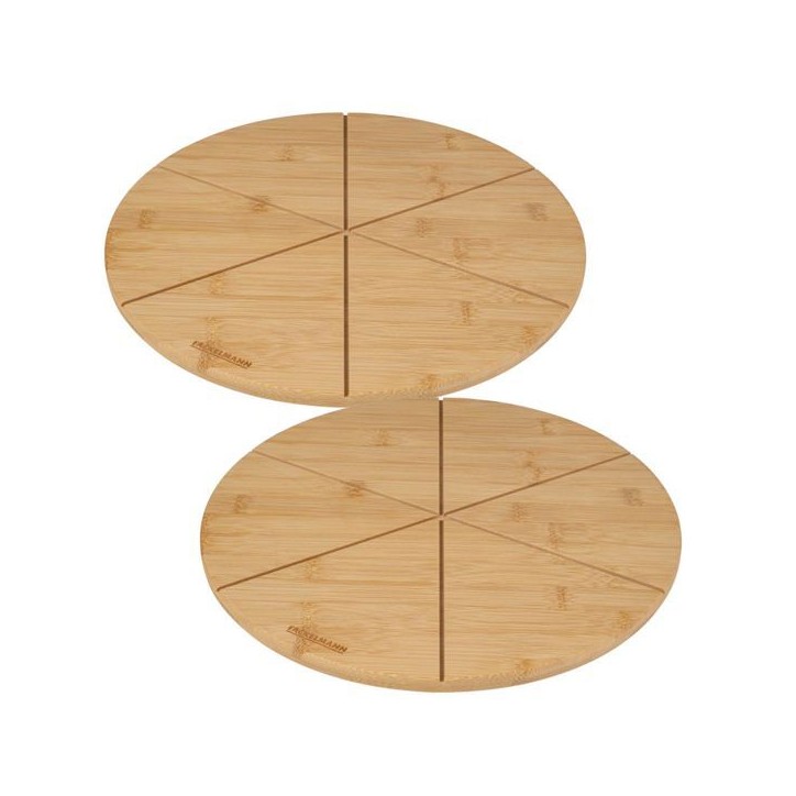 Ensemble de 2 Planches a pizza avec rainures de coupe - FACKELMANN - Ø 32 cm Ensemble de 2 Planches a pizza avec rainures de coupe - FACKELMANN - Ø 32 cm