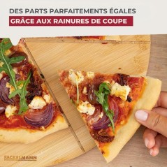 Ensemble de 2 Planches a pizza avec rainures de coupe - FACKELMANN -