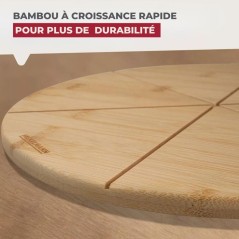Ensemble de 2 Planches a pizza avec rainures de coupe - FACKELMANN -