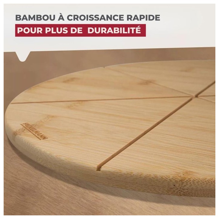 Ensemble de 2 Planches a pizza avec rainures de coupe - FACKELMANN - Ø 32 cm Ensemble de 2 Planches a pizza avec rainures de coupe - FACKELMANN - Ø 32 cm