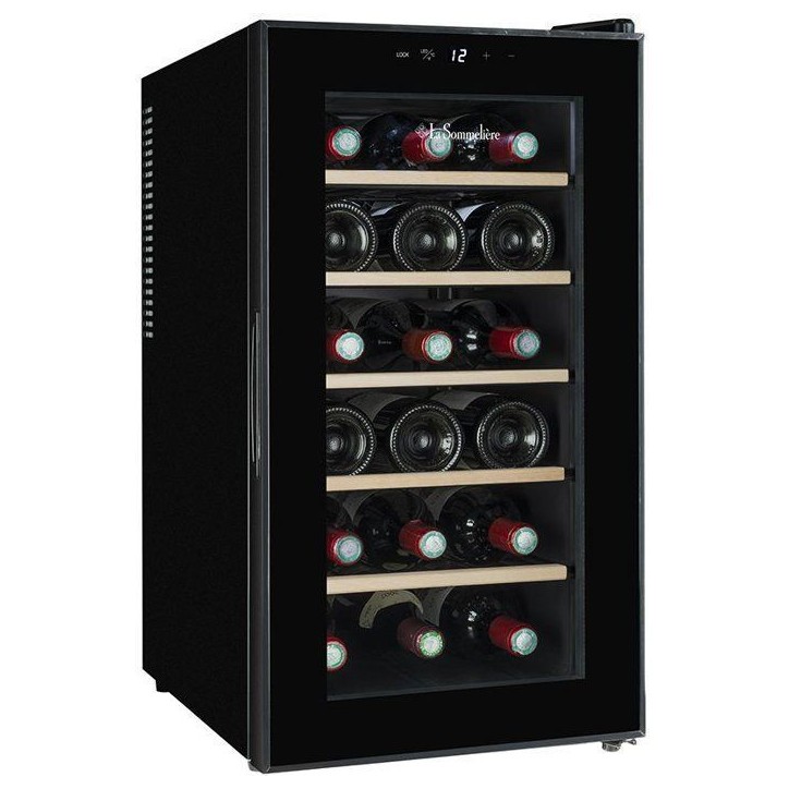 Cave a vin de service - LA SOMMELIERE - 18SILENCE - 18 bouteilles - Classe F - 34,5 x 51 x 65,2 cm - Noir