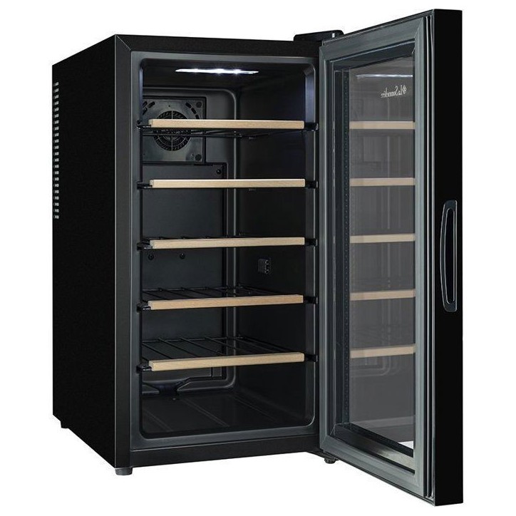 Cave a vin de service - LA SOMMELIERE - 18SILENCE - 18 bouteilles - Classe F - 34,5 x 51 x 65,2 cm - Noir