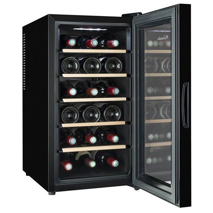 Cave a vin de service - LA SOMMELIERE - 18SILENCE - 18 bouteilles - Classe F - 34,5 x 51 x 65,2 cm - Noir