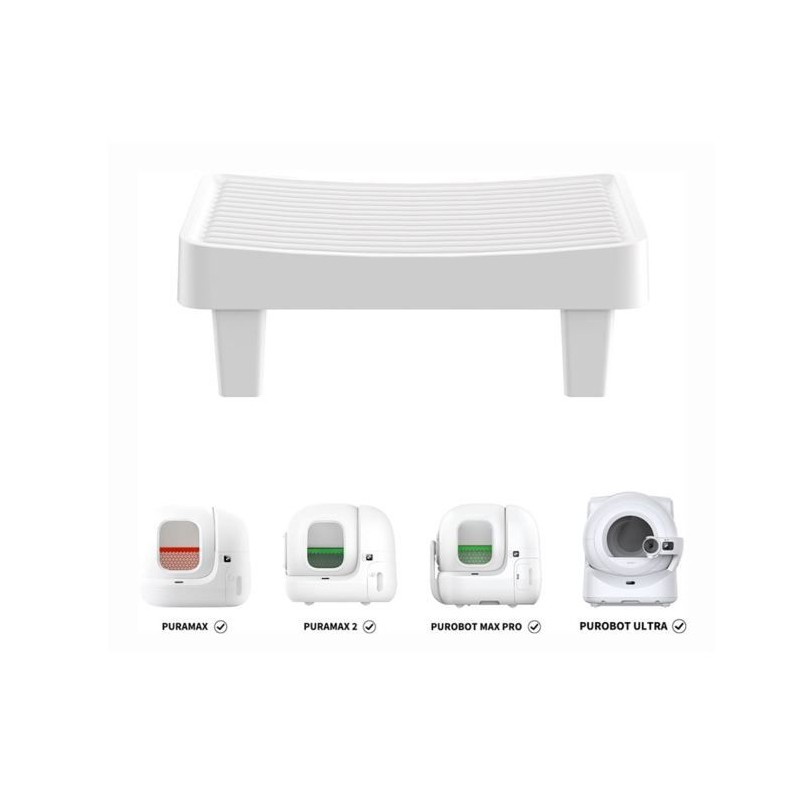 Marche sur pieds - PETKIT - Pour litiere PURAMAX et PuroBOt - Blanc
