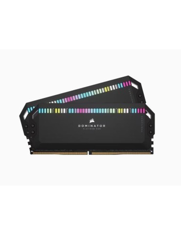 Mémoire RAM - CORSAIR - DOMINATOR PLATINUM RGB DDR5 - 32GB 2x16GB DIMM - 6000 MHz - 1,25V - Noir (CMT32GX5M2X6000C36)