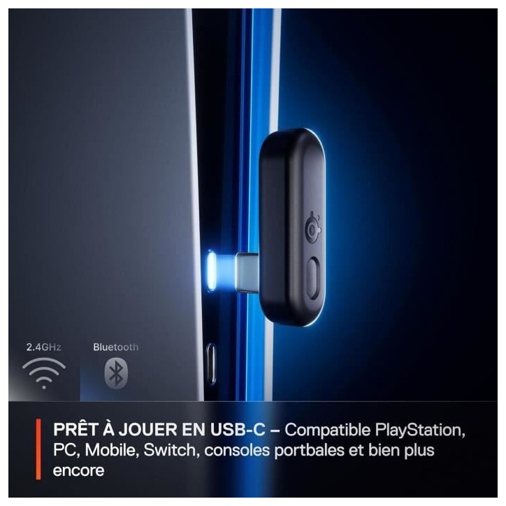 Casque gaming sans fil - STEELSERIES - Arctis Nova 3PW - Autonomie 40h - Connexion 2,4 GHz - Bluetooth