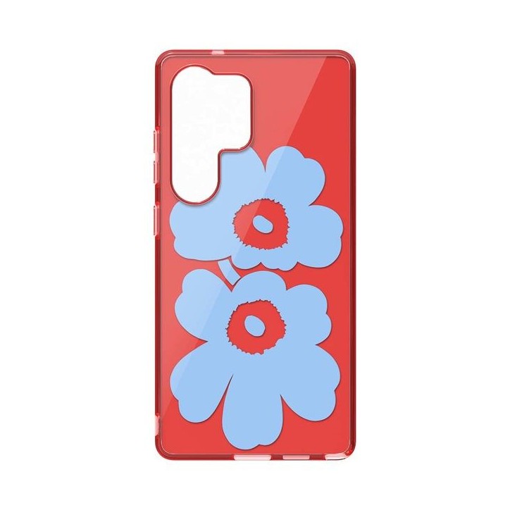 Coque pour Samsung Galaxy S25 Ultra Motif Floral Unikko Samsung Rouge