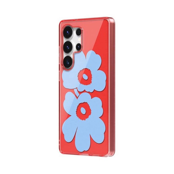 Coque pour Samsung Galaxy S25 Ultra Motif Floral Unikko Samsung Rouge