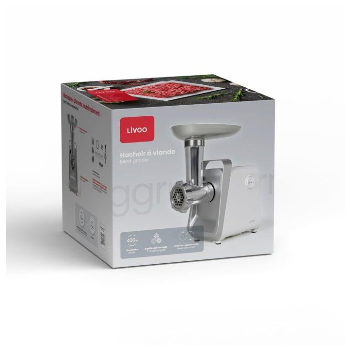 Hachoir a viande - LIVOO - DOP257W - 350 W - 1,5 kg/min Hachoir a viande - LIVOO - DOP257W - 350 W - 1,5 kg/min
