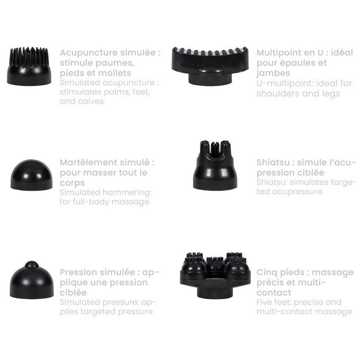 Masseur multifonction XXL 6-en-1 - LIVOO - DOS223C - 12 modes - Manche XXL - Rechargeable Masseur multifonction XXL 6-en-1 - LIVOO - DOS223C - 12 modes - Manche XXL - Rechargeable