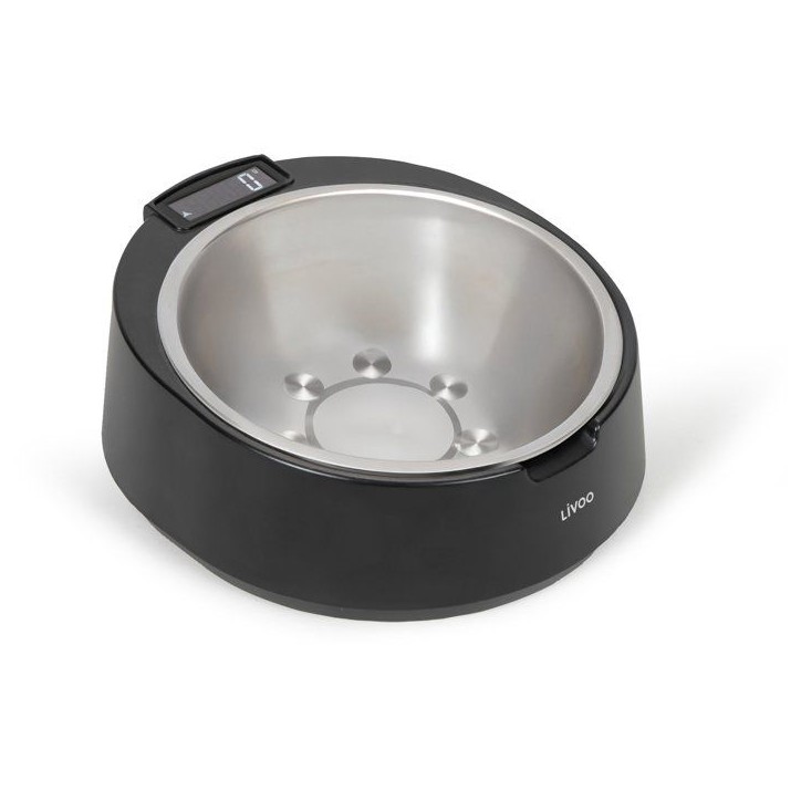 Gamelle avec balance intégrée - LIVOO - PET109N - Capacité 5 kg - Écran LCD rétroéclairé - Bol inox 800 ml