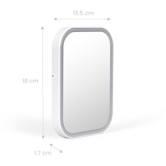 Miroir de maquillage lumineux - LIVOO - DOS224W - LED - Rechargeable -