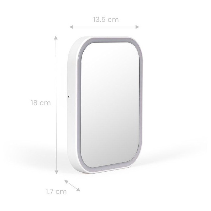 Miroir de maquillage lumineux - LIVOO - DOS224W - LED - Rechargeable - Inclinaison réglable Miroir de maquillage lumineux - LIVOO - DOS224W - LED - Rechargeable - Inclinaison réglable