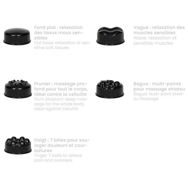 Masseur multifonction 5-en-1 - LIVOO - DOS222C - Rechargeable - 6 vitesses - Anticellulite Masseur multifonction 5-en-1 - LIVOO - DOS222C - Rechargeable - 6 vitesses - Anticellulite