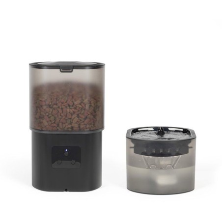 Distributeur de croquettes automatique et fontaine a eau - LIVOO - PET107 - Capacité 3 L - Connecté TUYA