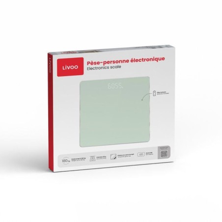 Pese-personne électronique - LIVOO - DOM524V - Écran LED - 180 kg - Arret automatique