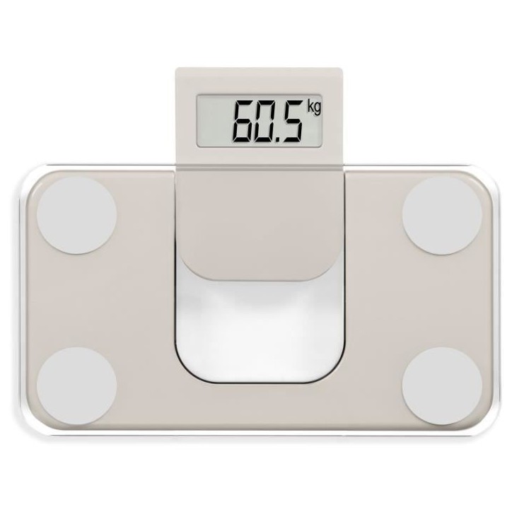 Mini pese-personne électronique - LIVOO - DOM532C - Max 180 kg - LCD - Verre trempé - Marche arret automatique - Creme Mini pese-personne électronique - LIVOO - DOM532C - Max 180 kg - LCD - Verre trempé - Marche arret automatique - Creme