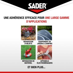 Adhésif extra fort - SADER - Repare tout extreme - Gris - Intérieur