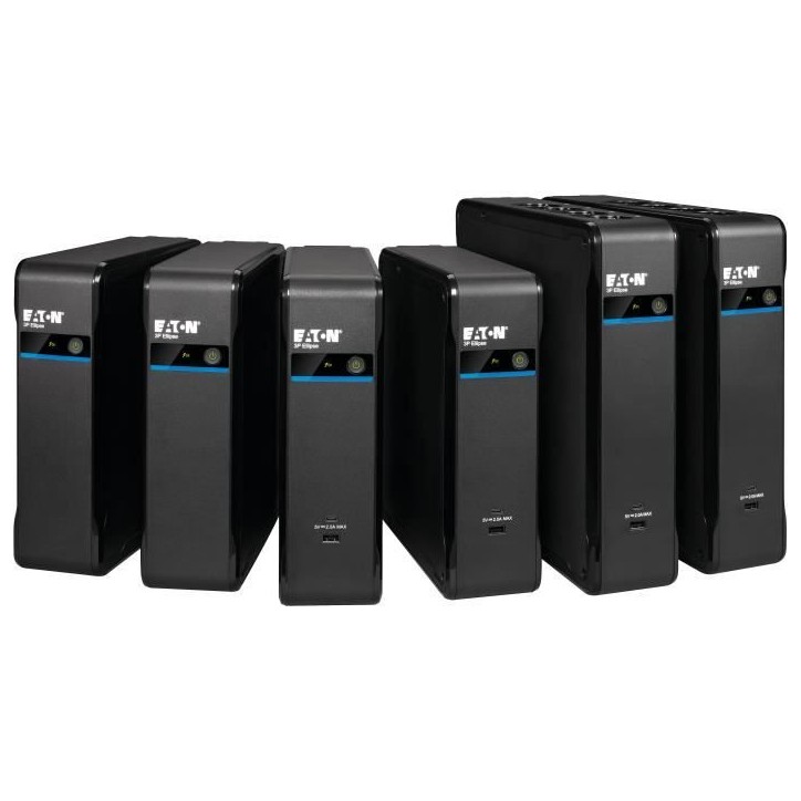 Onduleur - EATON - 3P Ellipse 3P900UF - Pour PC pro ou terminal point de vente - Protection parafoudre - 900VA - 540W Onduleur - EATON - 3P Ellipse 3P900UF - Pour PC pro ou terminal point de vente - Protection parafoudre - 900VA - 540W
