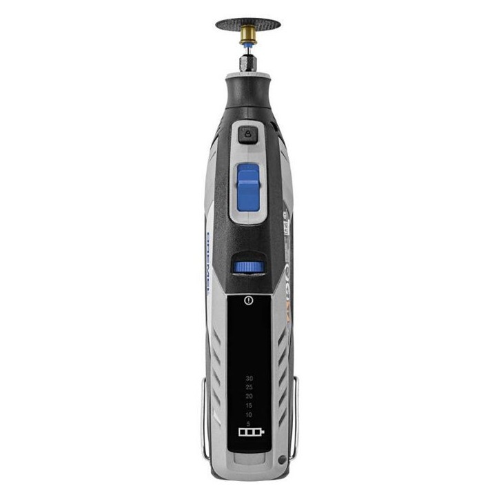 Dremel 8250 Outil Rotatif Multifonction Sans-fil 12V, 65 acc, 5 adaptations, 1 batterie 2Ah, de 5.000 a 30.000 tr/min Dremel 8250 Outil Rotatif Multifonction Sans-fil 12V, 65 acc, 5 adaptations, 1 batterie 2Ah, de 5.000 a 30.000 tr/min