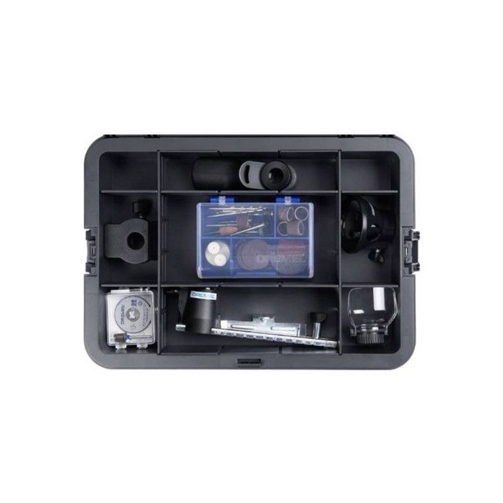 Dremel 8250 Outil Rotatif Multifonction Sans-fil 12V, 65 acc, 5 adaptations, 1 batterie 2Ah, de 5.000 a 30.000 tr/min Dremel 8250 Outil Rotatif Multifonction Sans-fil 12V, 65 acc, 5 adaptations, 1 batterie 2Ah, de 5.000 a 30.000 tr/min