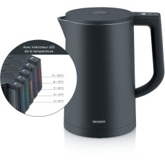 Bouilloire électrique 1,7L et température réglable - SEVERIN - WK34