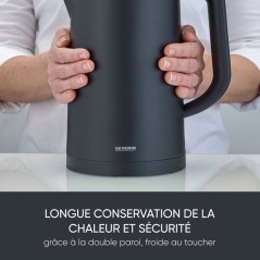 Bouilloire électrique 1,7L et température réglable - SEVERIN - WK34