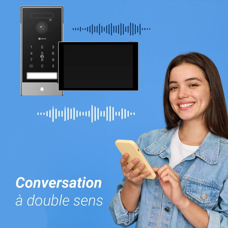 Visiophone - EZVIZ - HP7 PRO 4K - 2 fils - Ecran tactile 8 Visiophone - EZVIZ - HP7 PRO 4K - 2 fils - Ecran tactile 8