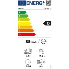 Lave-vaisselle pose libre INDESIT I3FL634OS - 14 couverts - L60cm - 44
