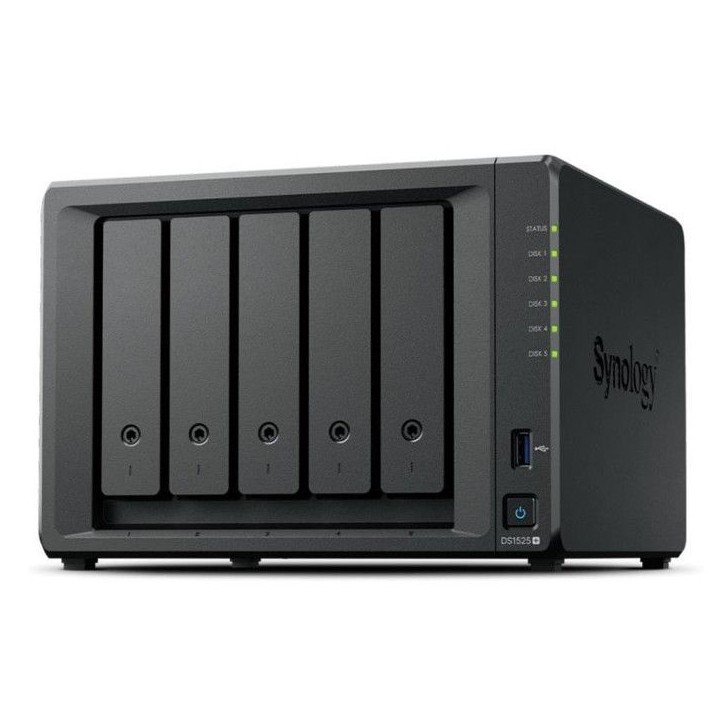 Serveur NAS - SYNOLOGY - DiskStation DS1525+ - 5 baies - 2 Go RAM Serveur NAS - SYNOLOGY - DiskStation DS1525+ - 5 baies - 2 Go RAM