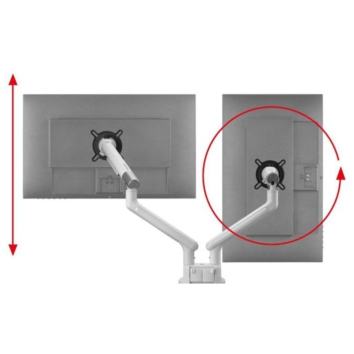 Support moniteur - ONE FOR ALL - Dynamic - Vesa 100 - Double Bras - 13 a 35'' - Blanc Support moniteur - ONE FOR ALL - Dynamic - Vesa 100 - Double Bras - 13 a 35'' - Blanc