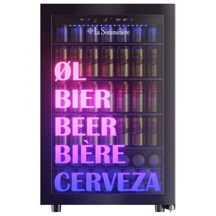 Cave a biere - Pose libre - LA SOMMELIERE - BEER150 - 128 L - Classe C - 54 x 55,3 x 83 cm - Noir Cave a biere - Pose libre - LA SOMMELIERE - BEER150 - 128 L - Classe C - 54 x 55,3 x 83 cm - Noir
