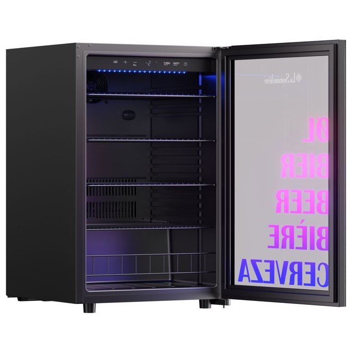 Cave a biere - Pose libre - LA SOMMELIERE - BEER150 - 128 L - Classe C - 54 x 55,3 x 83 cm - Noir Cave a biere - Pose libre - LA SOMMELIERE - BEER150 - 128 L - Classe C - 54 x 55,3 x 83 cm - Noir