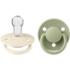 Sucette bébé - BIBS - DeLux - Embout rond - Pack de 2 - Silicone - T