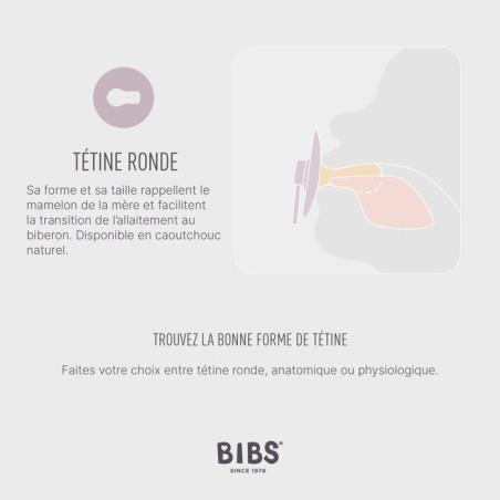 Sucette bébé - BIBS - DeLux - Embout rond - Pack de 2 - Silicone - Taille unique Ivory Sage