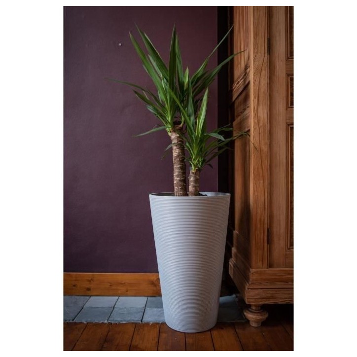 Pot de fleurs haut - GARDEN ID - Green Care Sense Haut Taupe - 55 cm - Garantie de 10 ans - 100% recyclé - Résistance UV et ge Pot de fleurs haut - GARDEN ID - Green Care Sense Haut Taupe - 55 cm - Garantie de 10 ans - 100% recyclé - Résistance UV et ge